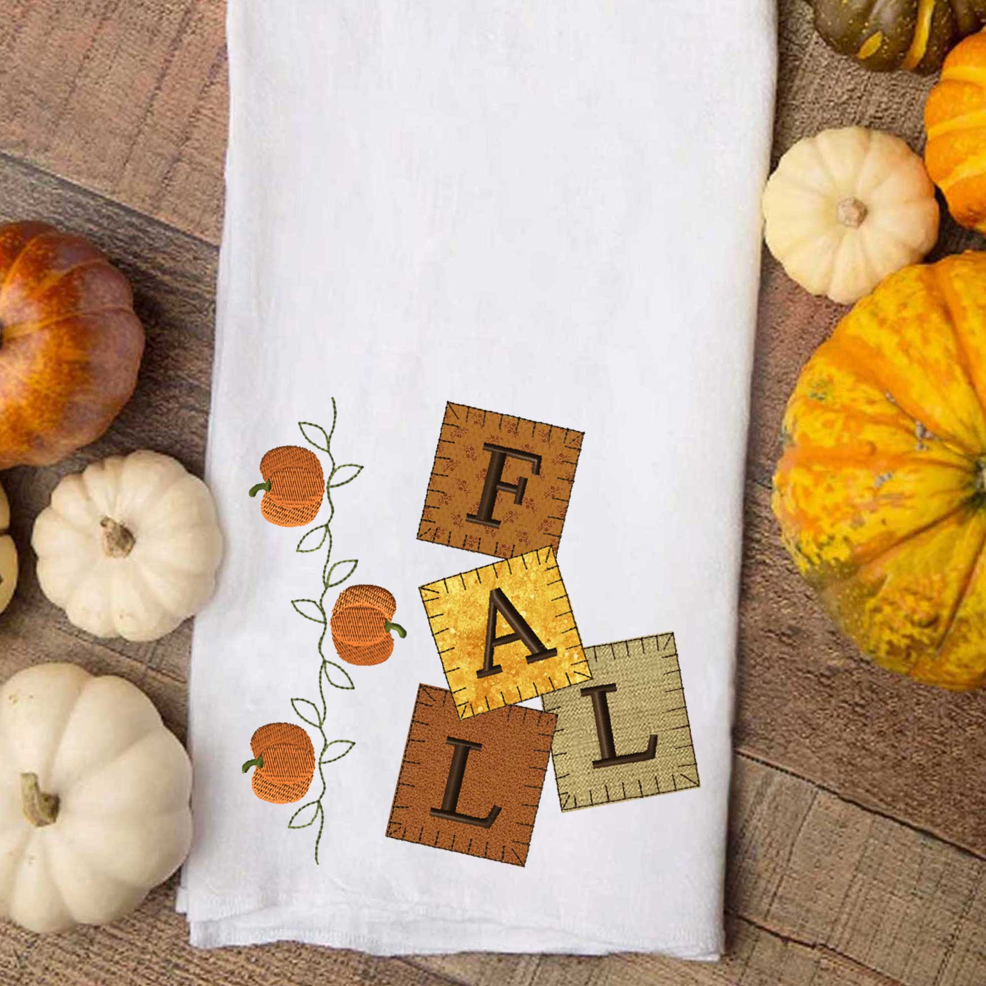 Machine Applique Fall Fall Applique Blocks #1234 - Embroidery Village LLC