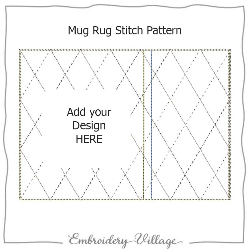 Mug Rug Pattern | Add your own Design | ITH Machine Embroidery