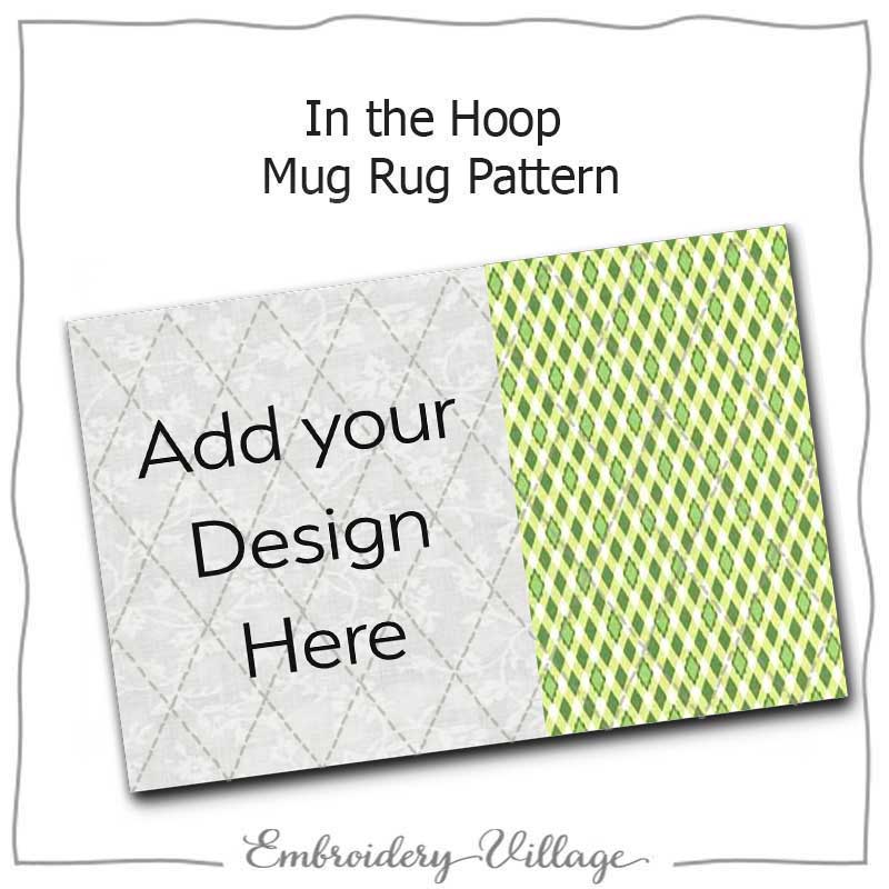 Mug Rug In the Hoop Machine Embroidery Design